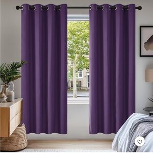 Deconovo grommet purple blackout curtain 52 x 84